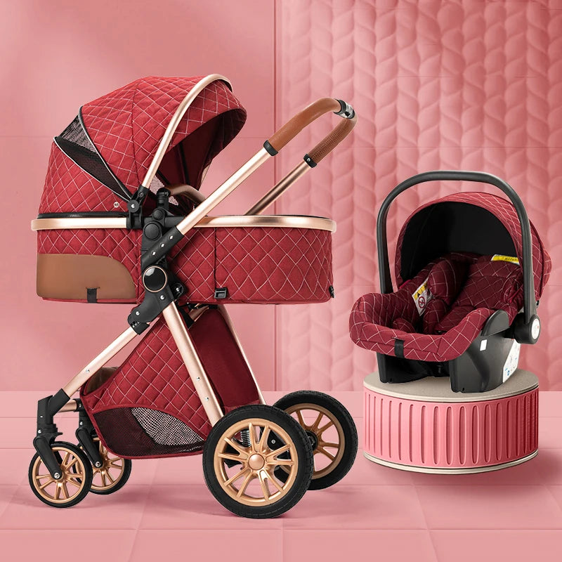 Luxury Baby Stroller 3 in 1